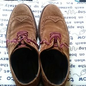 Men shoes- Suede dark brown shoes